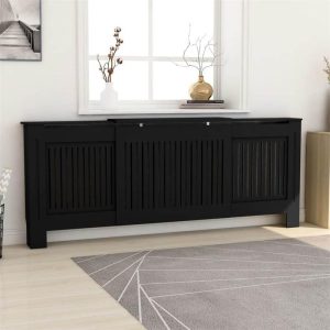 Appliances | MDF Radiator Cover Black 205 cm Appliances Appliances