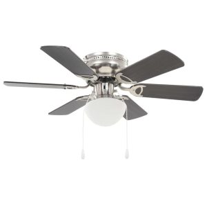 Appliances | Ornate Ceiling Fan with Light 82 cm Dark Brown Appliances Appliances