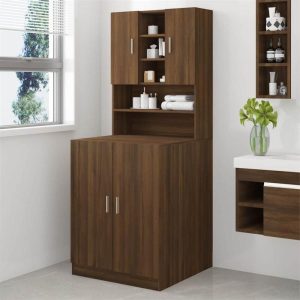 Appliances | Washing Machine Cabinet Brown Oak Engineered Wood Appliances Appliances