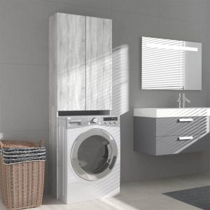 Appliances | Washing Machine Cabinet Grey sonoma 64×25.5×190 cm Appliances Appliances