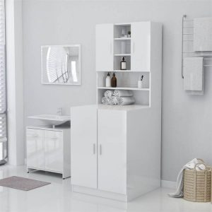 Appliances | Washing Machine Cabinet High Gloss White 71×71.5×91.5 cm Appliances Appliances