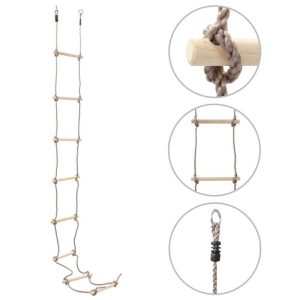 Baby Care | Kids Rope Ladder 290 cm Wood Smart Home & Garden Baby Care