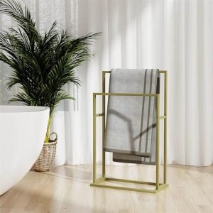 Bathroom Supplies | Freestanding Towel Rack Gold 48x24x78.5 cm Iron Bathroom Supplies Bathroom Supplies