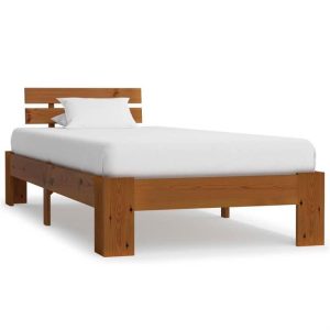 Beds & Accessories | Bed Frame Honey Brown Solid Pine Wood 90×200 cm Beds & Accessories Beds & Accessories