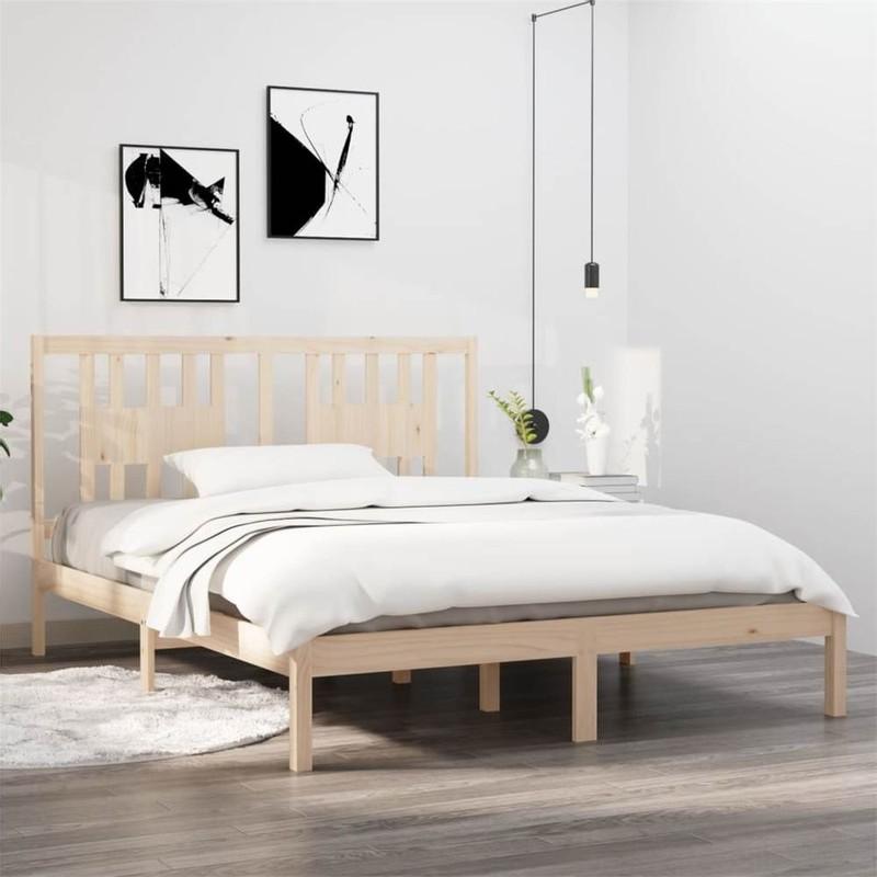 Beds & Accessories | Bed Frame Solid Wood Pine 140×200 cm Beds & Accessories Beds & Accessories