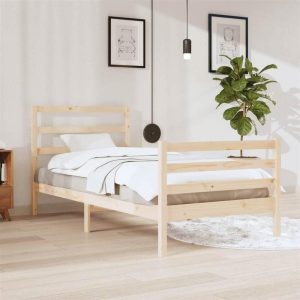 Beds & Accessories | Bed Frame Solid Wood Pine 90×200 cm Beds & Accessories Beds & Accessories