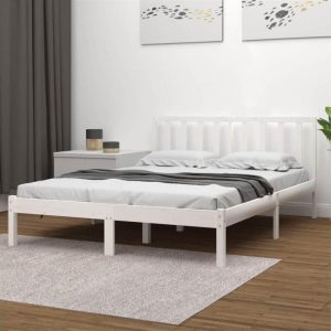 Beds & Accessories | Bed Frame White Solid Wood Pine 140×190 cm Beds & Accessories Beds & Accessories