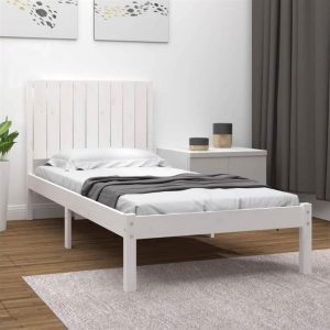 Beds & Accessories | Bed Frame White Solid Wood Pine 90×200 cm Beds & Accessories Beds & Accessories