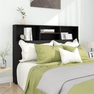 Beds & Accessories | Headboard Cabinet Black 140x19x103.5 cm Beds & Accessories Beds & Accessories