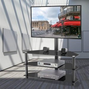 Entertainment Centres & TV Stands | Black Multi-function TV Stand Height Adjustable Bracket Swivel Entertainment Centres & TV Stands Entertainment Centres & TV Stands