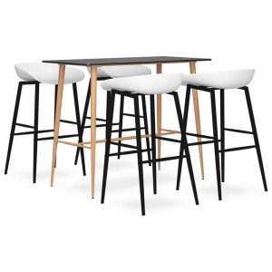 Furniture Sets | 5 Piece Bar Set Black and White Furniture Furniture Sets