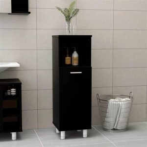 Furniture Sets | Bathroom Cabinet Black 30x30x95 cm Chipboard Furniture Furniture Sets