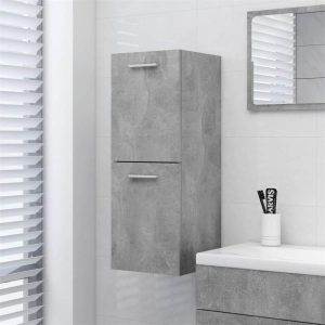 Furniture Sets | Bathroom Cabinet Concrete Grey 30x30x80 cm Chipboard Furniture Furniture Sets