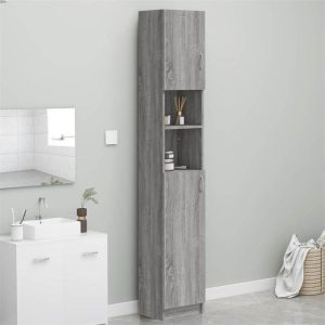 Furniture Sets | Bathroom Cabinet Grey Sonoma 32×25.5×190 cm Engineered Wood Furniture Furniture Sets