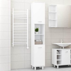 Furniture Sets | Bathroom Cabinet White 30x30x179 cm Chipboard Furniture Furniture Sets