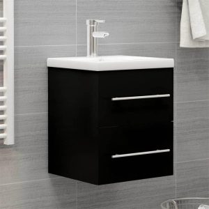 Furniture Sets | Sink Cabinet Black 41×38.5×48 cm Chipboard Furniture Furniture Sets