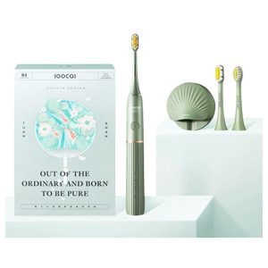 Health & Beauty | D2 Sonic Electric Toothbrush UVC Disinfect IPX7 Waterproof USB Rechargeable with 3 Brushing Mode – Green Health & Beauty Green