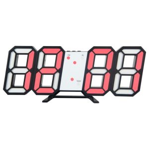 Home Decors | Digital LED Clock 3D Wall Hanging Clock with Smart Luminous Memory Function – Red Home Decors Home Decors