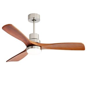 Household Appliances | 52 inch Ceiling Fan with Lights and Remote Control, 6 Wind Speed, 5 Level Timer, 3 Wood Blades, Noiseless Reversible DC Motor – Light Brown Household Appliances Household Appliances