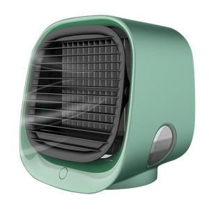 Household Appliances | Desktop Mini Air Cooler, 3 Levels Speed, Home Air Conditioner Fan, Portable Cooling Fan, Low Noise, Night Light – Green Household Appliances Green