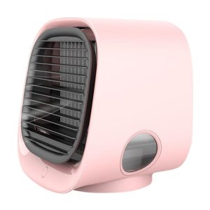 Household Appliances | Desktop Mini Air Cooler, 3 Levels Speed, Home Air Conditioner Fan, Portable Cooling Fan, Low Noise, Night Light – Pink Household Appliances Household Appliances