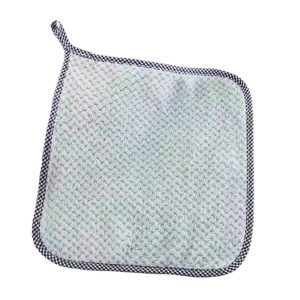 Household Supplies | Square Dish Cloth Dish Towel with Lanyard Kitchen Cleaning Cloth 25 x 25, Green Household Supplies Green