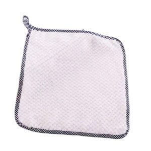 Household Supplies | Square Dish Cloth Dish Towel with Lanyard Kitchen Cleaning Cloth 25 x 25, White Household Supplies Household Supplies