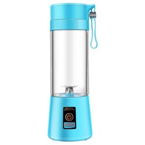 Kitchen Appliances | Wireless USB Rechargeable Portable Six-leaf Blade Blender, Fruit Vegetable Juice Blender – Blue Kitchen & Dining Blue