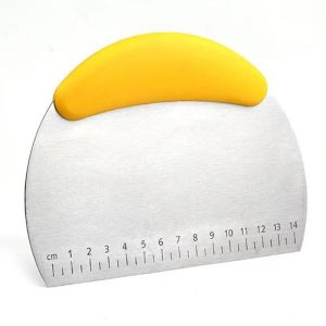 Kitchen Tools & Gadgets | Semicircle Stainless Steel Dough Nougat Cutter Food Scraper with Scale – Yellow Kitchen & Dining Kitchen Tools & Gadgets