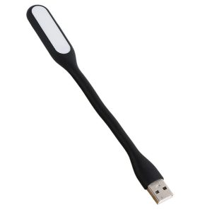 Lighting | Portable USB LED Reading Light with Flexible Arm, Mini Night Lamp for Laptop, Desktop – Black Lighting Black