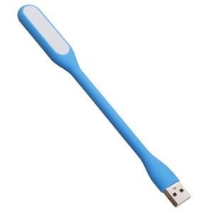 Lighting | Portable USB LED Reading Light with Flexible Arm, Mini Night Lamp for Laptop, Desktop – Blue Lighting Blue