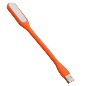 Lighting | Portable USB LED Reading Light with Flexible Arm, Mini Night Lamp for Laptop, Desktop – Orange Lighting Lighting