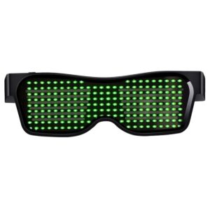 Lighting | SL-004 Rechargeable Impact Resistant LED Light Emitting Bluetooth Glasses 200 Lamp Beads APP Control Support Multiple Language Editing Used for Halloween, Electronic Music, Disco, Bar – Black Frame Green Lighting Black Frame Green