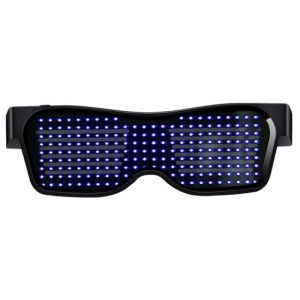 Lighting | SL-004 Rechargeable Impact Resistant LED Light Emitting Bluetooth Glasses 200 Lamp Beads APP Control Support Multiple Language Editing Used for Halloween, Electronic Music, Disco, Bar – Black Frame Blue Lighting Black Frame Blue