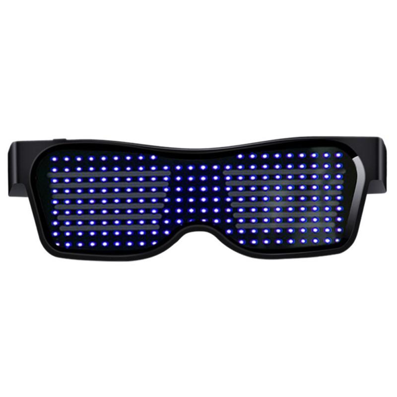 Lighting | SL-004 Rechargeable Impact Resistant LED Light Emitting Bluetooth Glasses 200 Lamp Beads APP Control Support Multiple Language Editing Used for Halloween, Electronic Music, Disco, Bar – Black Frame Blue Lighting Black Frame Blue