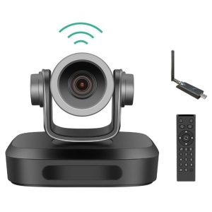 Office Supplies | G07-18X 2.4G Wireless Video Conference PTZ Camera, 18X Optical Zoom, 1920*1080 Resolution, Auto Focus, 3D Digital Noise Reduction – EU Plug Office Supplies Black