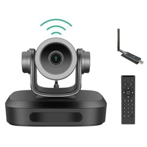 Office Supplies | G07-3X 2.4G Wireless Video Conference PTZ Camera, 3X Optical Zoom, 1920*1080 Resolution, Auto Focus, Digital Noise Reduction – EU Plug Office Supplies Black