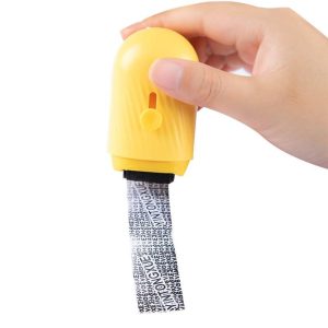 Office Supplies | Roller Security Stamp with Ceramic Blade, Identity Theft Prevention Stamp, Box Cutter for Privacy Protection – Yellow Office Supplies Office Supplies