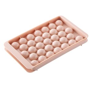 Others | 33-Cavity Plastic Round Ice Ball Mold, for Making Frozen Whiskey Balls, Popsicles, and Lollipops – Pink Kitchen & Dining Others