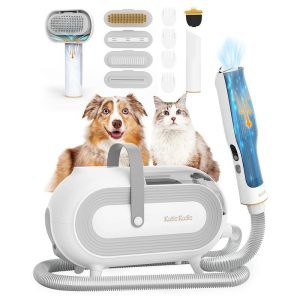 Pet Supplies | M2 Pet Grooming Vacuum Kit for Small Short Hair Dog(Grey) Pet Supplies Grey