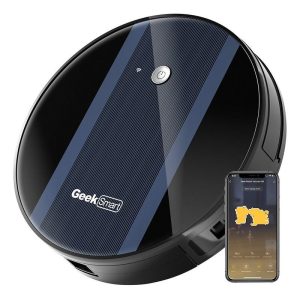 Robot Vacuum Cleaners | G6 Smart Robot Vacuum Cleaner, Ultra-Thin, 1800Pa Strong Suction, Automatic Self-Charging, 500ml Dustbin, 2600mAh Capacity, 100min Runtime, WiFi Connection, App Control Robot Vacuum Cleaners Dark Blue