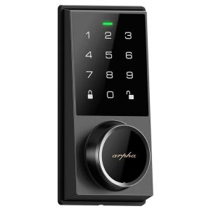 Smart Home | Arpha AL301 Smart Deadbolt Lock with 50 Codes, Touchscreen Keypad, Anti-Peeping Password, Auto-Lock Smart Home Black