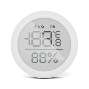 Smart Home | Tuya ZigBee Smart Temperature Humidity Sensor, Indoor Hygrometer with LCD Display Remote Control – Round Round Smart Home Smart Home