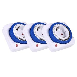 Smart Sockets & Switches | 3PCS TIMEBEST GMT01A Mechanical Programmable Timer Switch, 230V 24 Hours Smart Countdown Timer Socket, Auto Power Off – EU Plug 3PCS Smart Home & Garden Smart Sockets & Switches