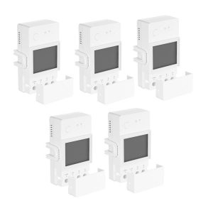 Smart Sockets & Switches | 5PCS POW Elite POWR316D 16A Smart Power Meter Switch, ESP32 Chip, LCD Screen, Overload Protection, App Control Smart Home & Garden POW Elite