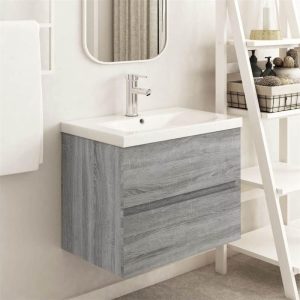 Furniture Sets | Sink Cabinet Grey Sonoma 60×38.5×45 cm Engineered Wood Furniture Furniture Sets