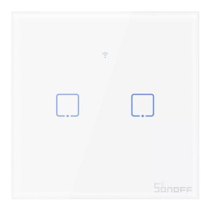 Smart Sockets & Switches | T1EU2C-TX 2 Gang Smart WiFi Wall Light Switch Google Home/Alexa 2 Gang Smart Home & Garden Smart Sockets & Switches